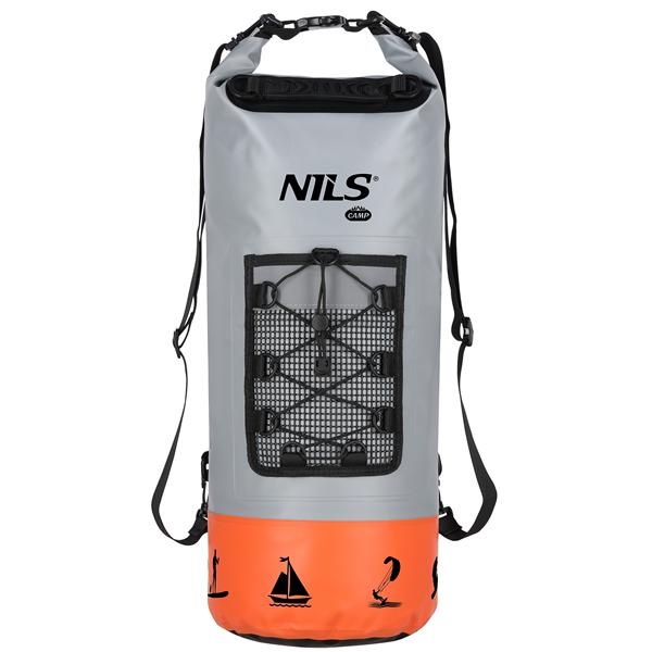 Sivý nepremokavý vak s objemom 25 litrov Sivý nepremokavý vak s objemom 25 litrov