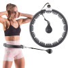 Čierna masážna obruč hula hoop + pás zoštíhľujúci Čierna masážna obruč hula hoop + pás zoštíhľujúci