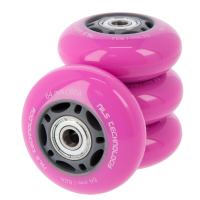 PU kolieska s ložiskami NILS EXTREME 64x24mm ABEC 7 ružové
