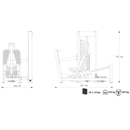 HMS LEG PRESS MARBO MP-U217 