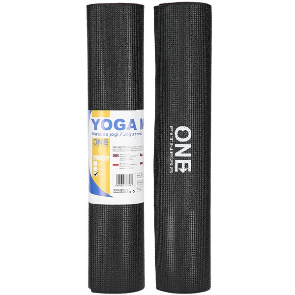 YM02 Podložka na jógu ONE FITNESS, čierna YM02 Podložka na jógu ONE FITNESS, čierna