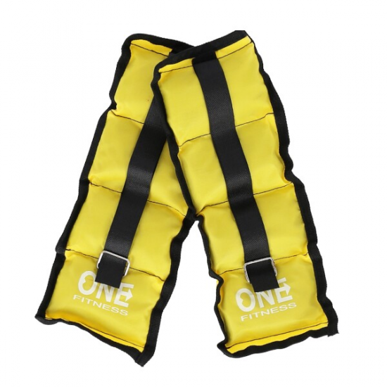 Zátěže na zápěstí a kotníky ONE FITNESS WW01 2 x 0,7 kg žluté 