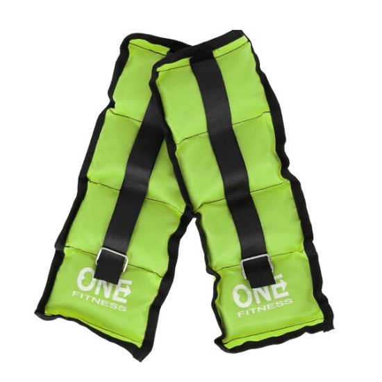 Zátěže na zápěstí a kotníky ONE FITNESS WW02 2 x 1,5 kg zelené 