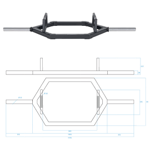 HEX OLYMPÍJSKÁ OSA 170 CM HMS GHX02 