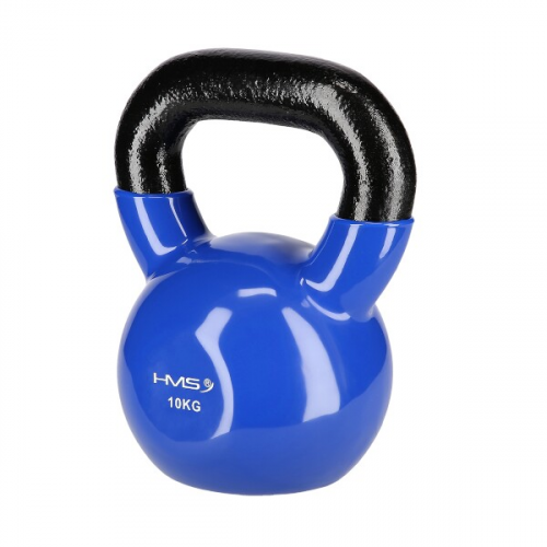 Kettlebell pokrytý vinylom HMS KN, 10 kg, modrý 