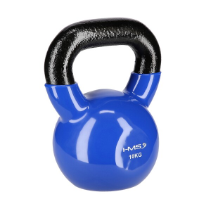 Kettlebell pokrytý vinylom HMS KN, 10 kg, modrý 