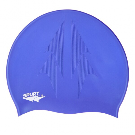 Silikonová čepice SPURT SE34 s plastickým vzorem, modrá 