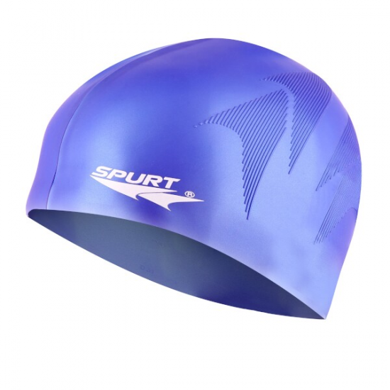 Silikonová čepice SPURT SE34 s plastickým vzorem, modrá 
