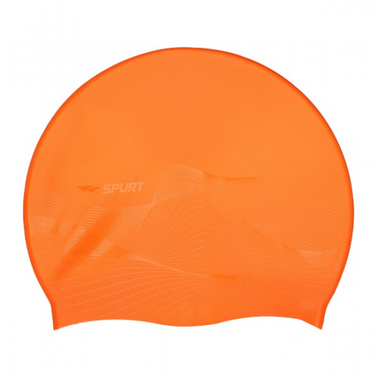Silikonová čepice SPURT G-Type F202 men se vzorem, oranžová 