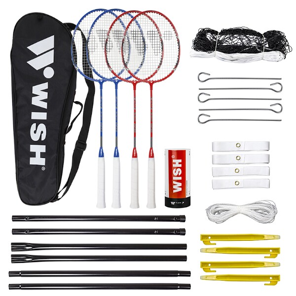 Súprava na bedminton ALUMTEC 5566 červeno-modrá  Súprava na bedminton ALUMTEC 5566 červeno-modrá