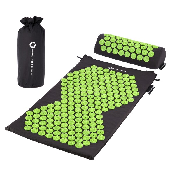 Akupresúrna sada, podložka+vankúš, HMS Premium AKM03, čierna Akupresúrna sada, podložka+vankúš, HMS Premium AKM03, čierna