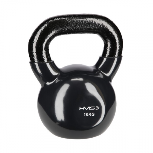 Kettlebell pokrytý vinylom HMS KN, 10 kg, čierny 