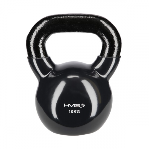 Kettlebell pokrytý vinylom HMS KN, 10 kg, čierny 