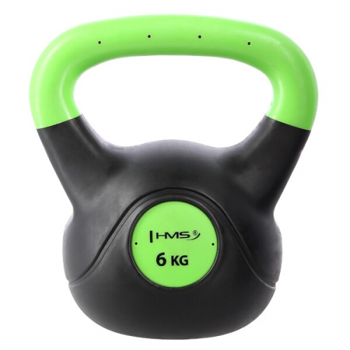 Plastový kettlebell HMS KPC 6 kg zelený 