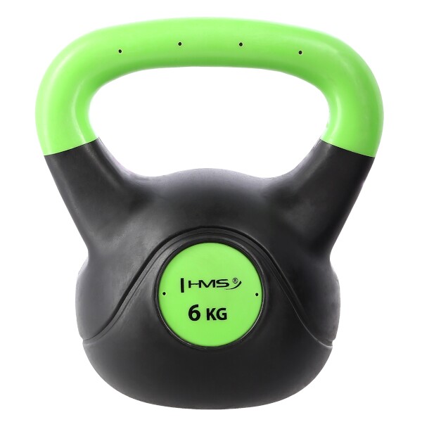 Plastový kettlebell HMS KPC 6 kg zelený  Plastový kettlebell HMS KPC 6 kg zelený