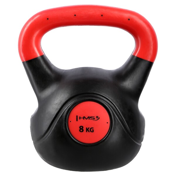 Plastový kettlebell HMS KPC 8 kg červený  Plastový kettlebell HMS KPC 8 kg červený