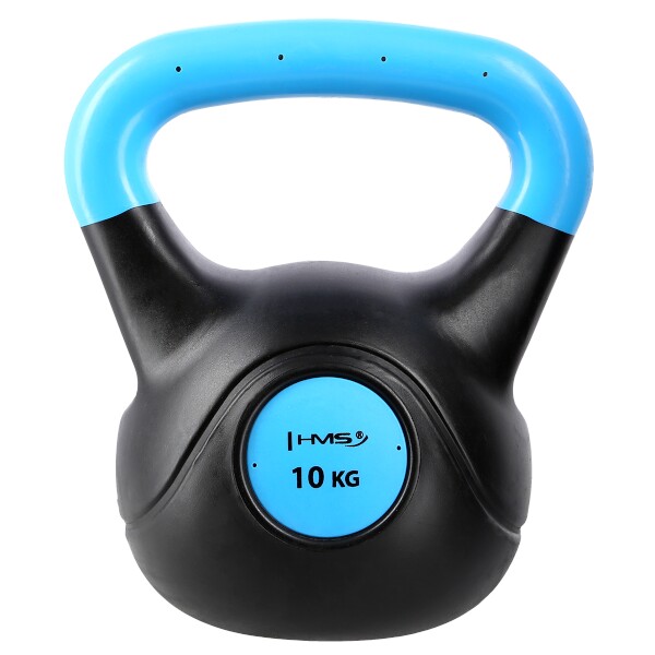 Plastový kettlebell HMS KPC 10 kg modrý  Plastový kettlebell HMS KPC 10 kg modrý