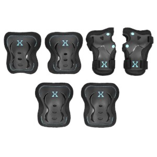 Chrániče - súprava NILS Extreme H320, čierno-modrá  Chrániče - súprava NILS Extreme H320, čierno-modrá