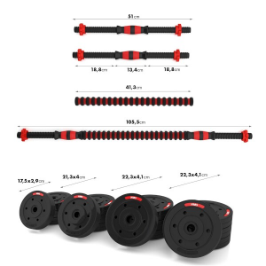 Nakladacie činky - sada činiek HMS SGP40, 40 kg 