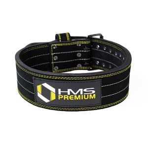 Kožený fitness opasok HMS Premium PA 3558, veľ. S S 