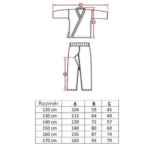 Detské kimono DBX BUSHIDO ARK-3102, 120 cm 