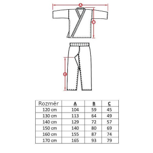 Detské kimono DBX BUSHIDO ARK-3102, 130 cm 