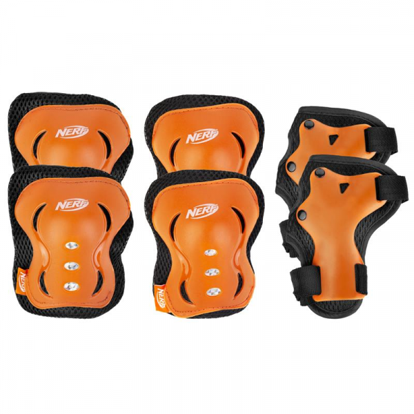Spokey HASBRO ARMOR Detské chrániče sada, 3-dielna, oranžová, vel. S S  Spokey HASBRO ARMOR Detské chrániče sada, 3-dielna, oranžová, vel. S S