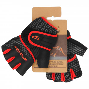 Spokey LAVA Neoprenové fitness rukavice, černo-červené, vel. M M 