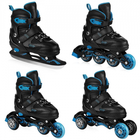 Spokey QUATTRO 4IN1 Brusle černo-modré, regulovatelné, vel. 38-41 38-41 