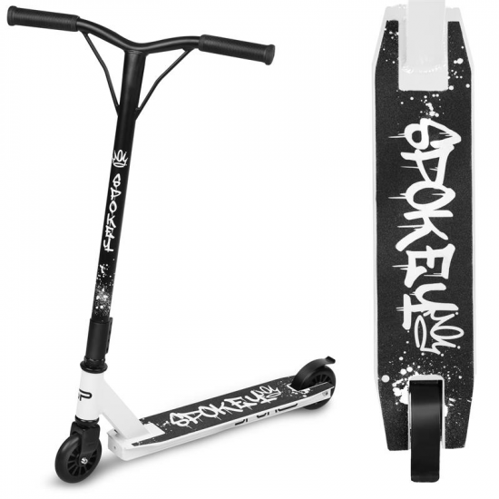Spokey REVERT BASIC Koloběžka freestyle, kolečka 100 mm, bílá 
