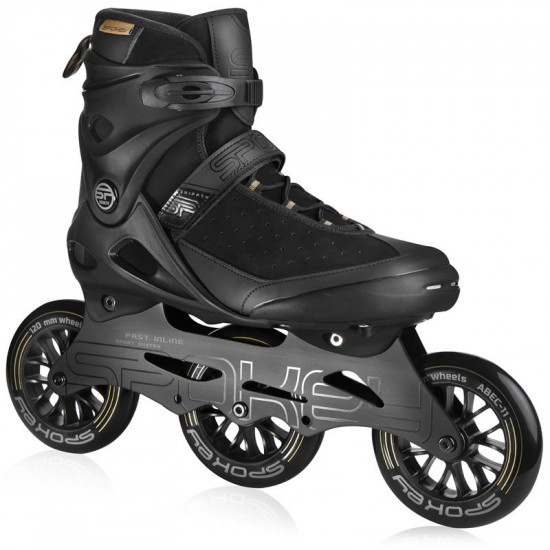 Spokey SHIFFTY PRO Kožené kolečkové brusle ABEC 11 černé, vel. 42 42 