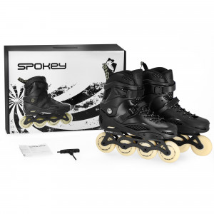 Spokey FREESPO Freeskate kolieskové korčule, čierne, ABEC9 Chrome, vel. 40/41 40 40 