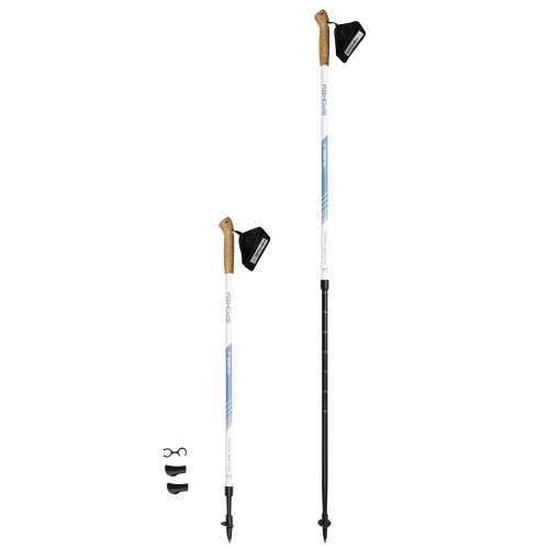 Spokey RUBBLE Nordic walking palice 2dielne, bielomodré 