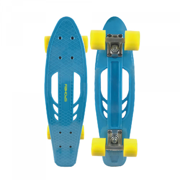 Spokey FISH Pennyboard so svietacimi LED kolečkami, modrý  Spokey FISH Pennyboard so svietacimi LED kolečkami, modrý