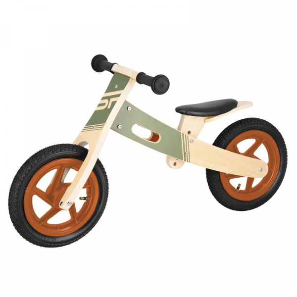 Spokey WOO-RIDE DUO Detské drevené odrážadlo 2v1, khaki  Spokey WOO-RIDE DUO Detské drevené odrážadlo 2v1, khaki