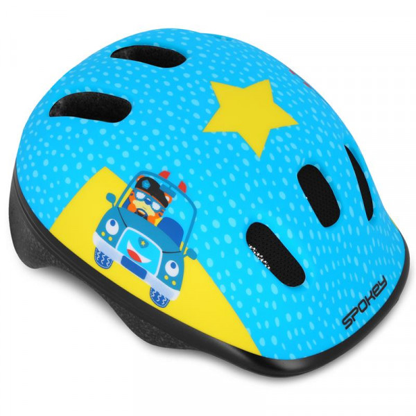 Spokey FUN POLICE Detská prilba na bicykel, 52-56 cm 52-56  Spokey FUN POLICE Detská prilba na bicykel, 52-56 cm 52-56