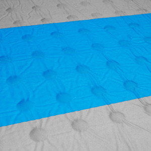Spokey AIR MAT Samonafukovací karimatka, 185 x 55 x 3 cm, R-Value 3, šedo-modrá 