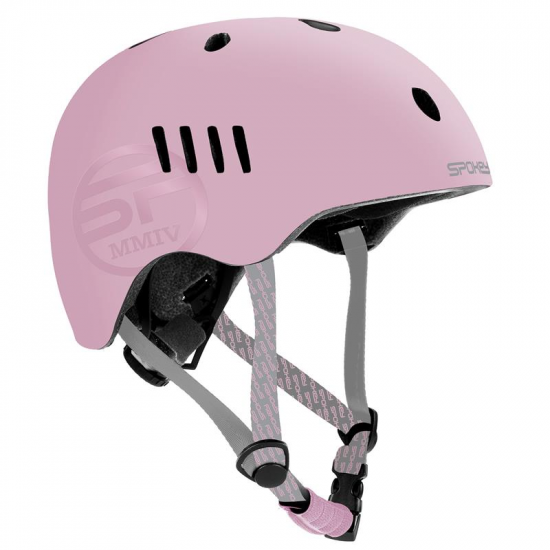 Spokey PUMPTRACK Juniorská cyklistická BMX přilba IN-MOLD, 48-58 cm, růžová 
