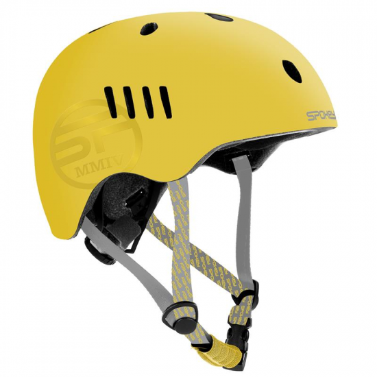 Spokey PUMPTRACK Juniorská cyklistická BMX přilba IN-MOLD, 48-58 cm, žlutá 
