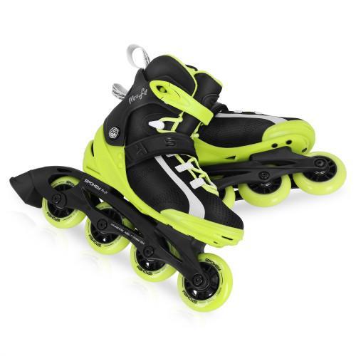 Spokey MrsFIT Dámske fitness kolieskové korčule, čierno-žlté, ABEC7 Carbon, veľ. 36-41 