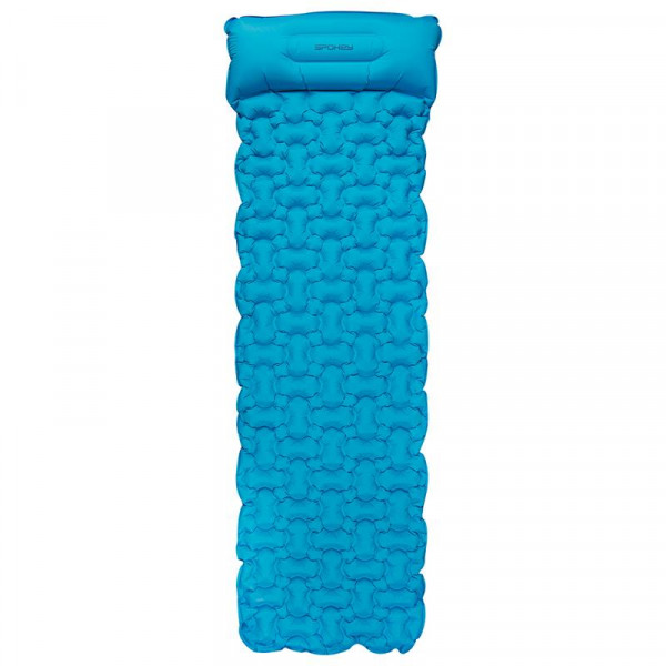 Spokey AIR BED PILLOW BIG Nafukovací matrac s vankúšikom, 213 x 62 x 6 cm, R-Value 2.5, modrá  Spokey AIR BED PILLOW BIG Nafukovací matrac s vankúšikom, 213 x 62 x 6 cm, R-Value 2.5, modrá