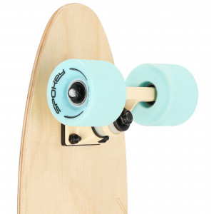 Spokey WOO-FISH Drevený pennyboard 56x15 cm, ABEC7, svetlo-modrý 