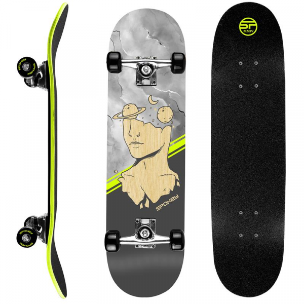 Spokey SKALLE PRO Skateboard, ABEC7, šedý  Spokey SKALLE PRO Skateboard, ABEC7, šedý