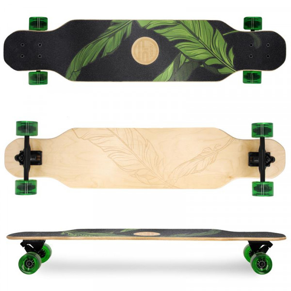 Spokey LONGBAY PRO Longboard 104x24cm, ABEC7, zeleno-čierny  Spokey LONGBAY PRO Longboard 104x24cm, ABEC7, zeleno-čierny