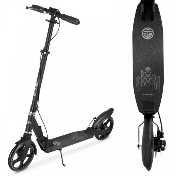 Spokey ARTIFACT Kolobežka, kolieska 200/200 mm, čierna