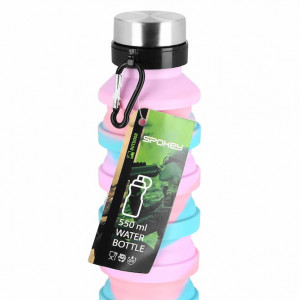 Spokey JUMP Skladacia turistická fľaša na vodu, 550 ml 