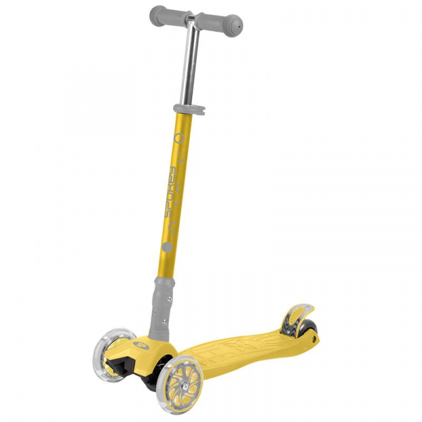 Spokey PLIER PRE Detská trojkolka skladacia so svietiacimi kolieskami, žltá  Spokey PLIER PRE Detská trojkolka skladacia so svietiacimi kolieskami, žltá