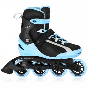 Spokey MrsFIT Dámske fitness kolieskové korčule, čierno-modré, ABEC7 Carbon, veľ. 36-41 