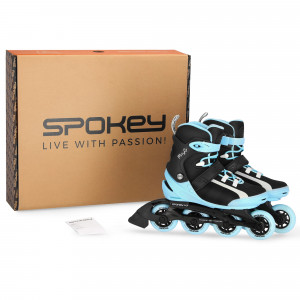 Spokey MrsFIT Dámske fitness kolieskové korčule, čierno-modré, ABEC7 Carbon, veľ. 36-41 