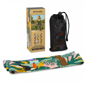 Spokey HOME JUNGLE SET Sada 3 posilovacích bavlněných gum + obal 